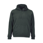 Unisex hoodie van biologisch katoen 300 g/m² kleur donkergroen vooraanzicht