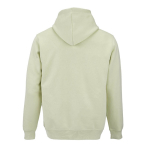 Unisex hoodie van biologisch katoen 300 g/m² kleur pastel groen achter weergave