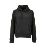 Dames hoodie van biologisch katoen 300 g/m² Bondi kleur zwart vooraanzicht