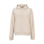 Dames hoodie van biologisch katoen 300 g/m² Bondi kleur beige vooraanzicht