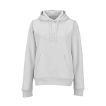 Dames hoodie van biologisch katoen 300 g/m² Bondi kleur lichtgrijs vooraanzicht