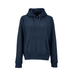Dames hoodie van biologisch katoen 300 g/m² Bondi kleur marineblauw vooraanzicht