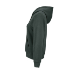 Dames hoodie van biologisch katoen 300 g/m² Bondi kleur donkergroen derde weergave