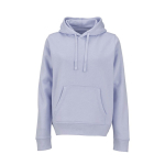 Dames hoodie van biologisch katoen 300 g/m² Bondi kleur pastel blauw vooraanzicht