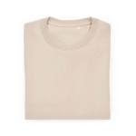 Unisex sweater kleur beige tweede vooraanzicht