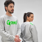 Unisex sweater kleur lichtgrijs sfeerweegave