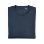 Unisex sweater kleur marineblauw tweede vooraanzicht
