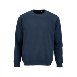 Unisex sweater kleur marineblauw vooraanzicht