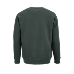 Unisex sweater kleur donkergroen achter weergave