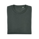 Unisex sweater kleur donkergroen tweede vooraanzicht