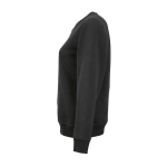 Katoenen dames sweater met ronde hals 300 g/m² Waikiki kleur zwart derde weergave