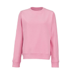 Katoenen dames sweater met ronde hals 300 g/m² Waikiki kleur roze vooraanzicht