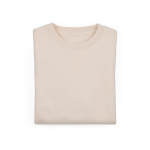 Katoenen dames sweater met ronde hals 300 g/m² Waikiki kleur beige tweede vooraanzicht