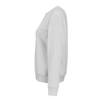 Katoenen dames sweater met ronde hals 300 g/m² Waikiki kleur lichtgrijs derde weergave