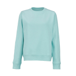 Katoenen dames sweater met ronde hals 300 g/m² Waikiki kleur lichtgroen vooraanzicht