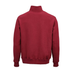 Unisex sweater van biologisch katoen met 1/4 rits 340g/m² Malibu kleur bordeaux achter weergave