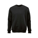 Katoenen unisex sweater met ronde hals 340 g/m² Nazaré kleur zwart vooraanzicht