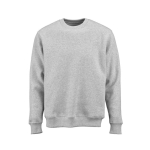 Katoenen unisex sweater met ronde hals 340 g/m² Nazaré kleur gemarmerd grijs vooraanzicht