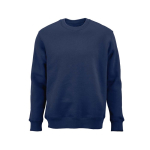 Katoenen unisex sweater met ronde hals 340 g/m² Nazaré kleur marineblauw vooraanzicht