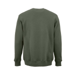 Katoenen unisex sweater met ronde hals 340 g/m² Nazaré kleur miliair groen achter weergave