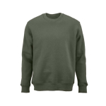 Katoenen unisex sweater met ronde hals 340 g/m² Nazaré kleur miliair groen vooraanzicht