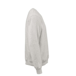 Katoenen unisex sweater met ronde hals 340 g/m² Nazaré kleur lichtgrijs gemarmerd tweede weergave