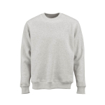 Katoenen unisex sweater met ronde hals 340 g/m² Nazaré kleur lichtgrijs gemarmerd vooraanzicht