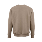 Katoenen unisex sweater met ronde hals 340 g/m² Nazaré kleur lichtbruin achter weergave