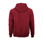 Unisex hoodie van biologisch katoen 340g/m² Tulum kleur bordeaux achter weergave