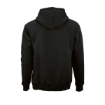 Unisex hoodie van biologisch katoen 340g/m² Tulum kleur zwart achter weergave