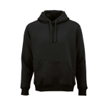 Unisex hoodie van biologisch katoen 340g/m² Tulum kleur zwart vooraanzicht