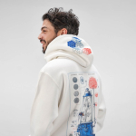 Unisex hoodie van biologisch katoen 340g/m² Tulum kleur wit tweede sfeerweergave
