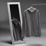 Unisex hoodie van biologisch katoen 340g/m² Tulum kleur gemarmerd grijs sfeerweegave