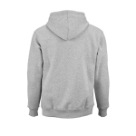 Unisex hoodie van biologisch katoen 340g/m² Tulum kleur gemarmerd grijs achter weergave