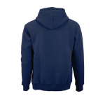 Unisex hoodie van biologisch katoen 340g/m² Tulum kleur marineblauw achter weergave