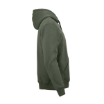 Unisex hoodie van biologisch katoen 340g/m² Tulum kleur miliair groen tweede weergave