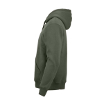 Unisex hoodie van biologisch katoen 340g/m² Tulum kleur miliair groen derde weergave