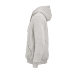 Unisex hoodie van biologisch katoen 340g/m² Tulum kleur lichtgrijs gemarmerd derde weergave