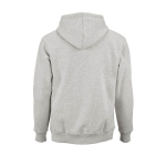 Unisex hoodie van biologisch katoen 340g/m² Tulum kleur lichtgrijs gemarmerd achter weergave