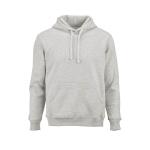 Unisex hoodie van biologisch katoen 340g/m² Tulum kleur lichtgrijs gemarmerd vooraanzicht