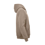 Unisex hoodie van biologisch katoen 340g/m² Tulum kleur lichtbruin tweede weergave