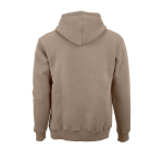 Unisex hoodie van biologisch katoen 340g/m² Tulum kleur lichtbruin achter weergave