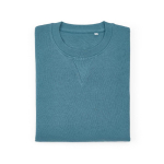 Unisex hoodie van biologisch katoen met French terry 300 g/m² Capri kleur petrol blauw tweede vooraanzicht