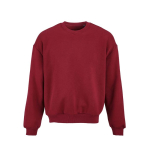 Unisex oversized sweatshirt van katoen 340 g/m² Whitehaven kleur bordeaux vooraanzicht