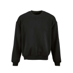 Unisex oversized sweatshirt van katoen 340 g/m² Whitehaven kleur zwart vooraanzicht