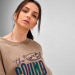 Unisex oversized sweatshirt van katoen 340 g/m² Whitehaven kleur lichtbruin vijfde weergave