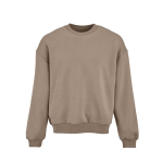 Unisex oversized sweatshirt van katoen 340 g/m² Whitehaven kleur lichtbruin vooraanzicht