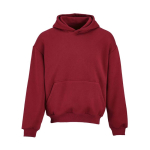 Unisex oversized hoodie 340 g/m² van katoen en polyester Ericeira kleur bordeaux vooraanzicht