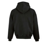 Unisex oversized hoodie 340 g/m² van katoen en polyester Ericeira kleur zwart achter weergave