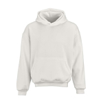 Unisex oversized hoodie 340 g/m² van katoen en polyester Ericeira kleur wit vooraanzicht